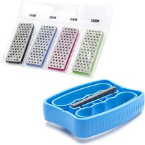 RINOO 다각도 스노보드 스키 사이드 엣지 베벨 샤프너 툴 다이아몬드 스톤 4개 240# 360# 500# 1000#