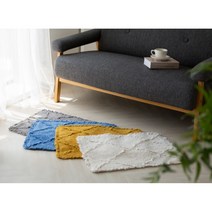 색감맛집! 다이아몬드 프릴 발 매트 욕실 러그 사계절 거실 바닥