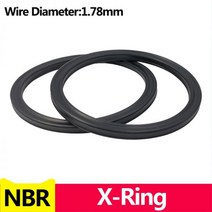 NBR X-링 4 립 씰 링 니트릴 고무 피스톤 로드용 내경 2.9-133.07mm WD1.78, 126.72x1.78(1pcs)