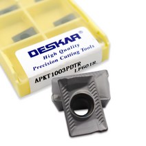 DESKAR APKT1003PDTR LF6018 Cnc 선반 공작 기계 밀링 인서트 APKT1003 PDTR, [01] 10pcs(1 box), [01] APKT1003PDTR-LF6018