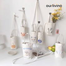 [이고다] 캔버스 드링크백 텀블러 캐리어 컵홀더 테이크아웃 에코백