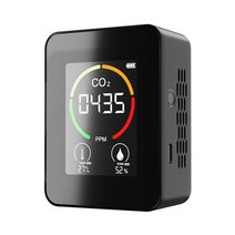 도시 가스 누출 탐지기 수소 디텍터 누설 경보기 복합 측정기 휴대용 검출기 co2 meter co2 detector 다기능 온습도계 홈 지능형 분석기 가정용 디지털 대기 오염, 반도체 블랙