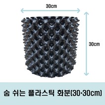 숨 쉬는 플라스틱 화분 30*30cm 10개묶음 (숨쉬는화분 뿌리썩음방지 잔뿌리촉진 기능성화분)