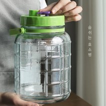 담금주 담금주병 술병 과일청유리병 유리병담금주병 유리병 밀폐유리병, 소다석회유리, 숨쉬는 효소병ㅡ5L(색상랜덤)