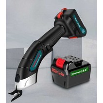 소형 원단재단기 핸디형 가죽 충전식 가위 리폼 옷감, 2000mAh + 배터리 2개 + 헤드 2개