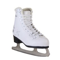 초보자 스케이트 신발 남자 여자 공용 피겨 스케이트, 38, 흰색