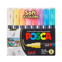 [미쯔비시] - 유니 포스카 UNI POSCA 수성마카펜 세트, PC1M8C_파스텔