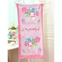 삼리오 캐릭터 메러티 시나모롤 폼폼푸린 청소년 아동 세면 수건 손수건, 꽃메러티