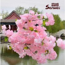 벚꽃 조화 꽃 인테리어 조화 인조 나무 벚꽃가지 100cm, 벚꽃 조화 - 진핑크, 1개