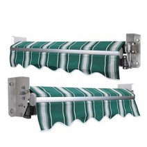 그늘막 상가 수동 어닝 개폐식 카페 커튼 태양광 보호, 너비 2.5m x 연장 1.5m