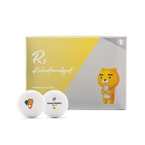 KAKAO FRIENDS GOLF R3 골프공 부드러운 느낌 스트레이트 샷 골프 티 프린트 (12개 공 12개) (춘식 에디션), Lucky Ryan Edition