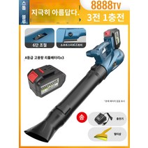 무선 충전식 송풍기 리튬 배터리 고전력 헤어 드라이어 산업용 강력한 그을음 송풍기 차량 탑재 먼지 청소기 눈 송풍기, O