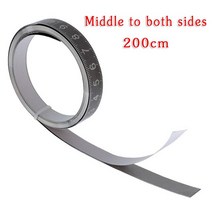 테이블쏘 목공 고정밀 측정 도구 스테인레스 스틸 스티커 스케일 눈금자 미터 트랙 스톱 테이블 톱 목공용 접착제, 2미터 중간점