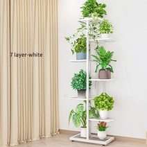 6/7/8 레이어 꽃 스탠드 랙 선반 철 공장 홀더 홈 정원 냄비 주최자 거실 스토리지, 7layers-white