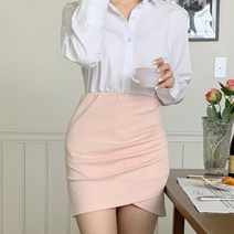 여성 밴딩 베이직 튤립 미니 스커트 치마 b