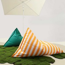 야외 빈백 소파 콩주머니 마약 쇼파 비치 해변 쿠션, 황백색  115x150 방수