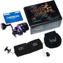 마탄자 / TACO SIGNAL 타코 시그널 릴 세트 / 10kg 조력의 문어 전용 릴 / 선상 베이트 릴 / 보조 스플 1개 / 트윈 스플 케이스 / 라인스토퍼, RH 우핸들