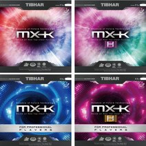 [티바] 에볼루션 MX-K / MX-K(H) / MX-K선수용 / MX-K(H)선수용 MXK 탁구러버, MX-K(H) 선수용(52도) 검정2.3mm