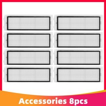 [호환제품] 메인 사이드 브러시 걸레 천 물 탱크 hepa 교체 360 s5s7s7 pro 로봇 진공 청소기 예비 부품, 8 필터