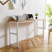 호비마켓 폭좁은 긴 책상 책상겸테이블, 테이블 블랙/상판 아카시아