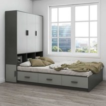 고시원침대 오피스텔 자취방 멀티 작은 미니침대 원룸 수납 서랍형 요양원, 1200mmx2000mm 프레임+메트리스