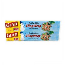글래드 홀리데이 에디션 클링 랩 60.9mx30.4cm 2팩 Glad Holiday Edition Cling Wrap, 0개