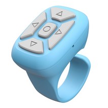 S18 무선 블루투스 5.3 링 리모컨 아이폰 호환 샤오미 삼성 휴대 전화 셀카봉 컨트롤러 틱톡 페이지 터닝, [03] Blue, 02 Blue A