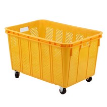 플라스틱바구니 운반상자 사각상자 우유상자 모음 다양한 바구니, 48.운반상자9-C 노랑(철고리미포함)