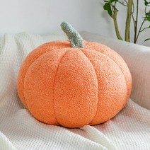 수입소파 럭셔리 나무 장식 호박 모양 베개 20-35cm 북유럽 스타일 방 플러시 소파 거실 침대 옆 매트, 07 주황색_03 35cm