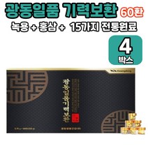 광동 일품 기력보환 녹용 홍삼 전통원료 기력보환 60환 감사선물, 4개