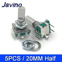 5 개몫 20 위치 360도 로터리 엔코더 ec11 w 푸시 버튼 5pin 핸들 긴 1520mm 푸시 버튼 스위치 내장, 20MM 하프 핸들