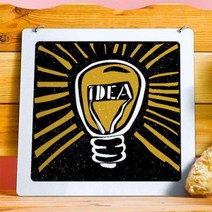 행잉액자 머릿속이번쩍하는아이디어(사각중형).꾸밈