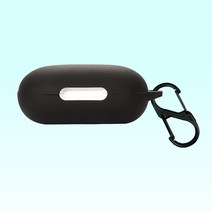 앤커 사운드코어 스페이스 A40 전용 일체형 실리콘 컬러 케이스 + 카라비너, BLACK