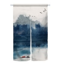 안방커튼 레이스 차르르 아이방전통 잉크 그림 문 커튼 벽걸이 마운틴 행잉, 04 CLX00206_03 80x120CM