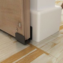 원슬라이딩중문 블랙 플로어 가이드 벽 마운트 슬라이딩 헛간 도어 하드웨어 최대 1-3/8 "두께, 01 1pcs floor guide