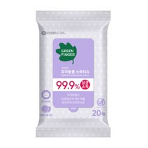 그린핑거 유아용품 휴대용 소독티슈 20매, 4개