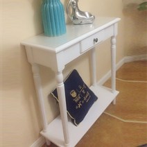 북유럽 원목 서랍장 장식장 화장대 복도 콘솔 이케아 엔틱 현관 거실 테이블 좁은 미니, 화이트