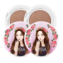 미바 파운데이션 더블 왕쿠션 본품+리필+퍼프2개, 2개, 21호 본품+리필