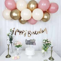 브라이덜샤워 생일가랜드 베이비샤워 생일파티 생일파티풍선 파티용품, 핑크믹스클라우드