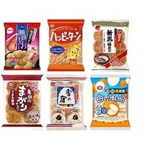 일본 센베이 a 해피 턴 마가리 하얀 풍선 세토 6개 세트