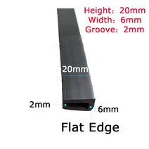 흡음판 1/2/3/5m U 자형 고무 스트립 가드 플레이트 기계적 실란트 카드 유리 가장자리 씰링 금속 목재 패널 보드, [16] 17, [02] 3 meter