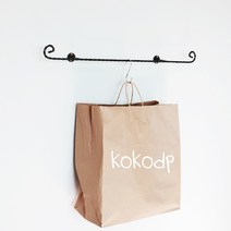 코코디피 염소 엔틱 꽈배기 벽행거 벽면 고정 부착 철사 옷가게 철제 행거 옷걸이 헹거, 핑크