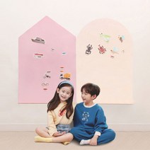 키룸 찰떡보드 붙이는 유아 자석 화이트보드 탈부착 자석칠판 자석보드 탈부착, 유리용, 집모양보드 600x900, 펄그레이