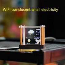 3차원측정기 3차원 WIFI 반투명 데스크탑 소형 TV 일기 예보 시계 날짜 재고 남자 친구 생일 선물 테이블, 02 C