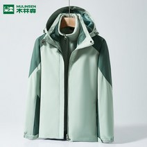 나무 숲이 우거지다 바람막이 코트 여성 봄가을 겨울 3in1 두터운 융털 캐쥬얼 등산복 남자 맟춤제작