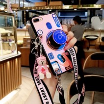 아이폰 갤럭시 곰돌이 캐릭터 카메라 키링 스트랩 실리콘 젤리 핸드폰 휴대폰 케이스