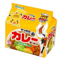 삿포로 제일 카레라면 5개 팩 포켓몬 패키지 475g 6개들이, 1세트개