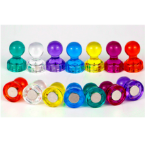 21mm x 7P 네오디움 컬러 장구 자석 칠판