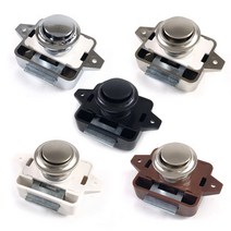 원터치 도어 잠금장치 다용도 푸쉬버튼 서랍 도어래치, 브라운