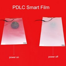 A4 크기 샘플 19*29 cm 7.4*11.4 3939전기 자기 접착 PDLC 필름 디밍 스마트 유리 창문 색조